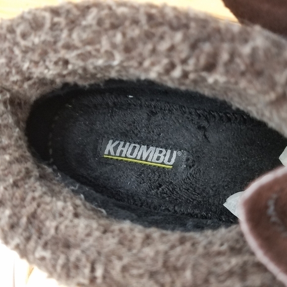 KHOMBU SAM Womens 7.5 US Leather Faux Fur Ankle Boot Lace-up Snow Winter Outdoor - Picture 5 of 12